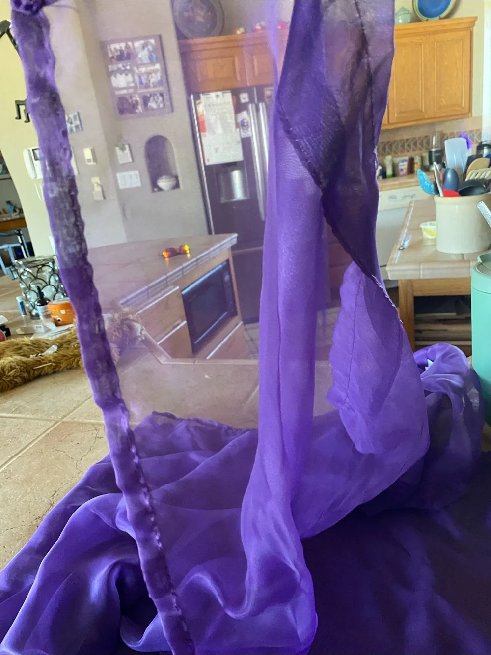 Purple Sheer Party Drapes - Lightweight Decorative Fabric